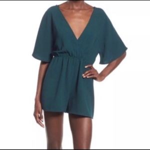 Leith forest green romper
